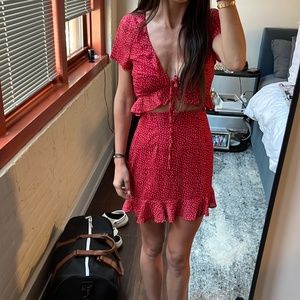 Superdown red mini dress